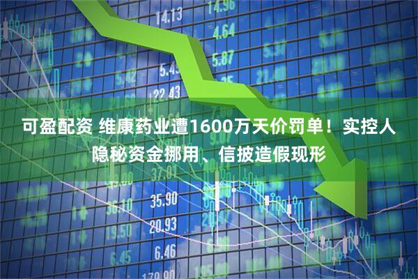 可盈配资 维康药业遭1600万天价罚单！实控人隐秘资金挪用、信披造假现形